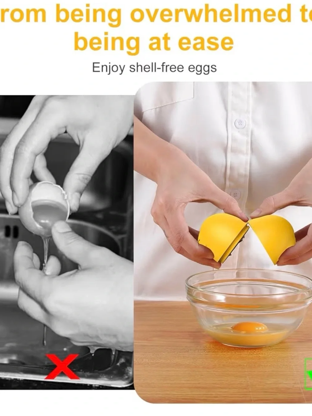 Egg Cracker, Silicone Egg Shell Opener